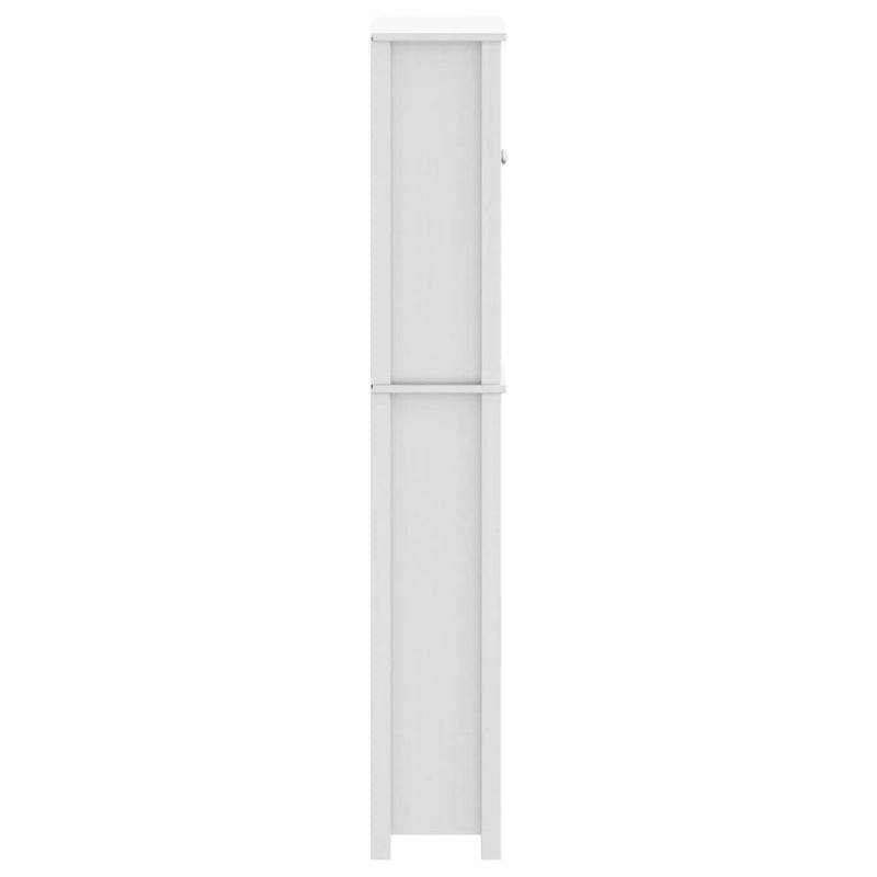 vidaXL BERG fehér tömör fa WC feletti tároló 60 x 27 x 164,5 cm
