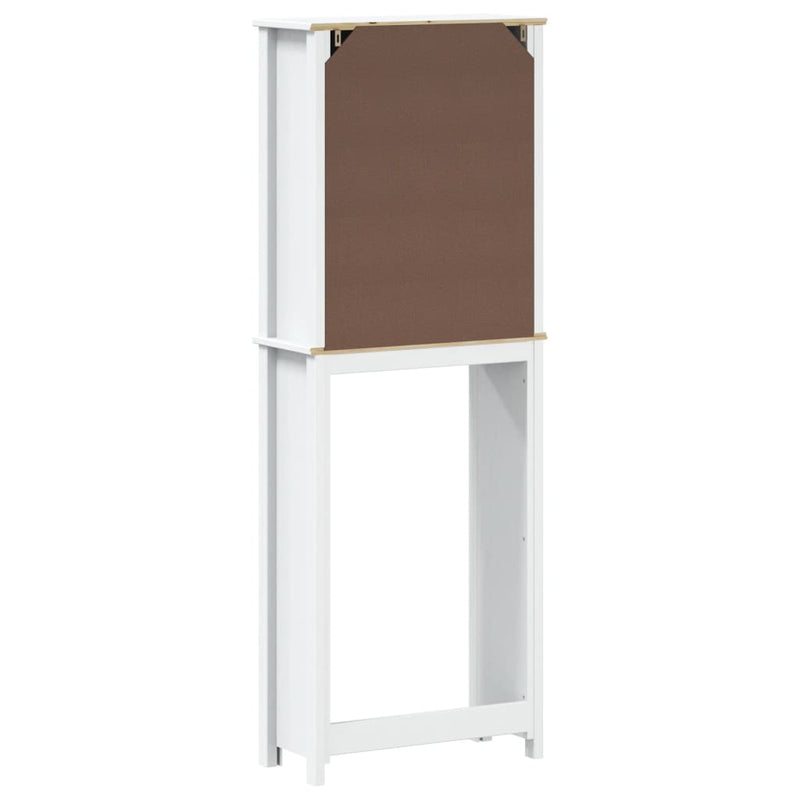 vidaXL BERG fehér tömör fa WC feletti tároló 60 x 27 x 164,5 cm