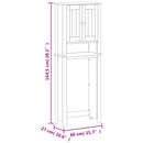 vidaXL BERG fehér tömör fa WC feletti tároló 60 x 27 x 164,5 cm