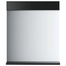 vidaXL BERG fekete tömör fa fürdőszobatükör polccal 60 x 12 x 70 cm