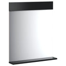 vidaXL BERG fekete tömör fa fürdőszobatükör polccal 60 x 12 x 70 cm