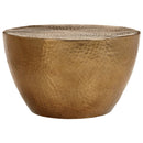 vidaXL sárgaréz kalapált alumínium dohányzóasztal Ø 50 x 30 cm