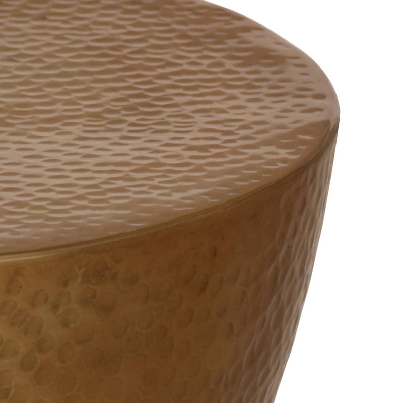 vidaXL sárgaréz kalapált alumínium dohányzóasztal Ø 50 x 30 cm