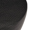 vidaXL fekete kalapált alumínium dohányzóasztal Ø 50 x 30 cm