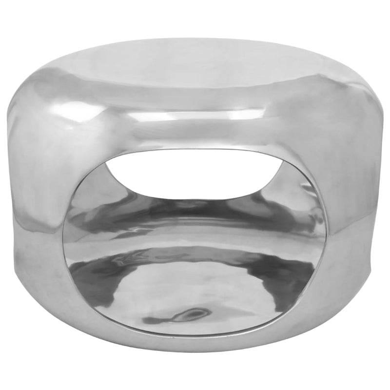 vidaXL ezüstszínű alumínium dohányzóasztal 50 x 50 x 30 cm