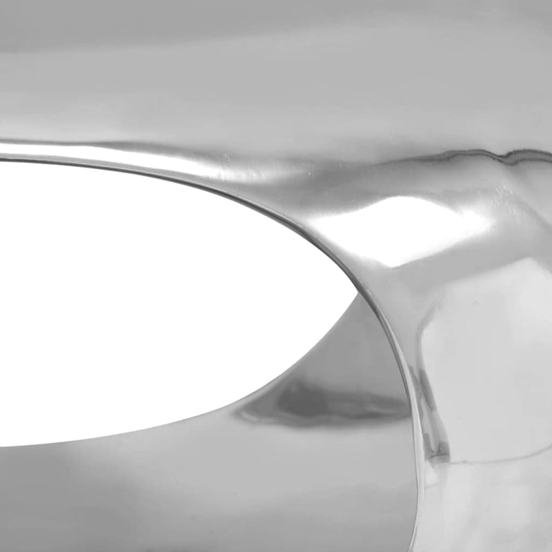 vidaXL ezüstszínű alumínium dohányzóasztal 50 x 50 x 30 cm