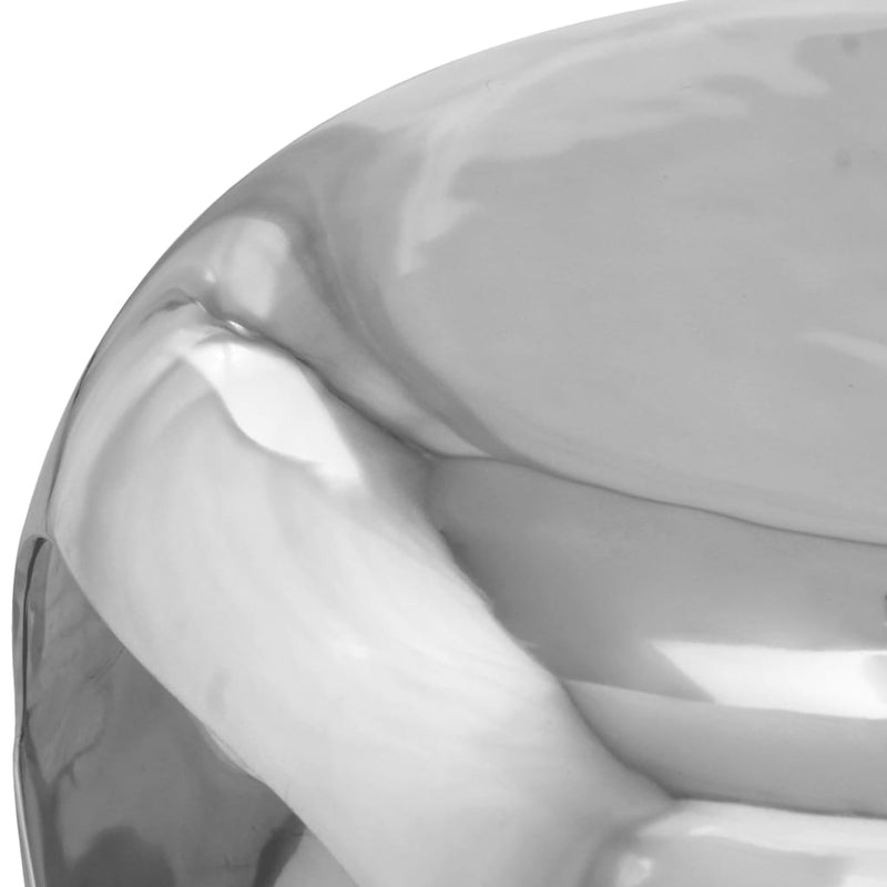 vidaXL ezüstszínű alumínium dohányzóasztal 50 x 50 x 30 cm