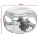 vidaXL ezüstszínű alumínium dohányzóasztal 50 x 50 x 30 cm