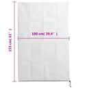 vidaXL 4 db növényvédő huzat cipzárral 70 g/m² 1x1,55 m