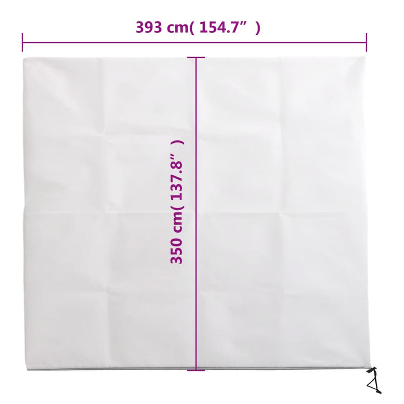 vidaXL 2 db növényvédő huzat cipzárral 70 g/m² 3,93 x 3,5 m