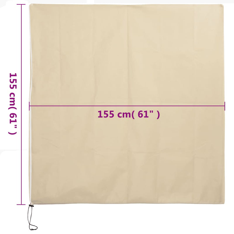 vidaXL 4 db növényvédő huzat cipzárral 70 g/m² 1,55x1,55 m