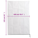 vidaXL 10 db növényvédő huzat cipzárral 70 g/m² 1x1,55 m