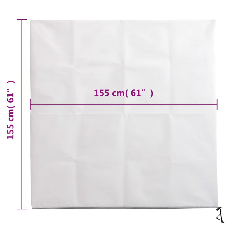 vidaXL 10 db növényvédő huzat cipzárral 70 g/m² 1,55x1,55 m