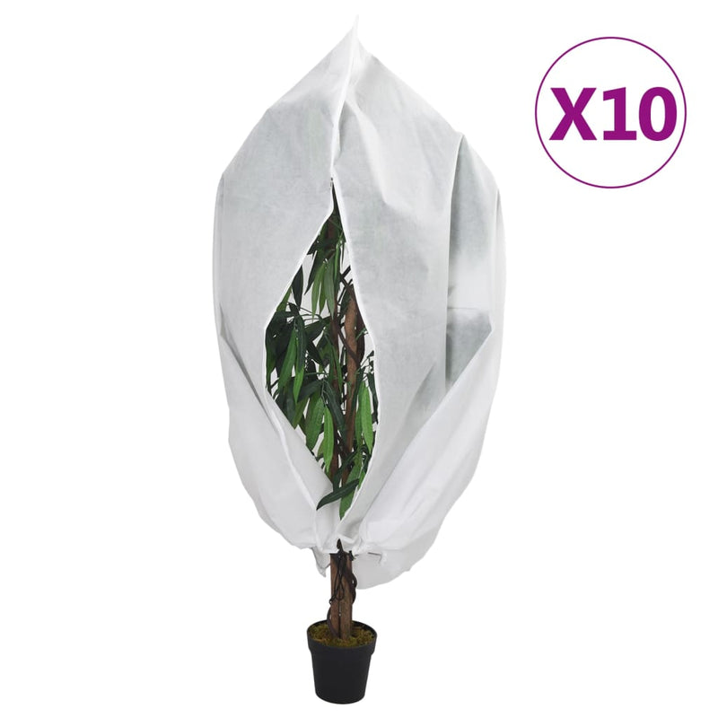 vidaXL 10 db növényvédő huzat cipzárral 70 g/m² 1,2x1,8 m