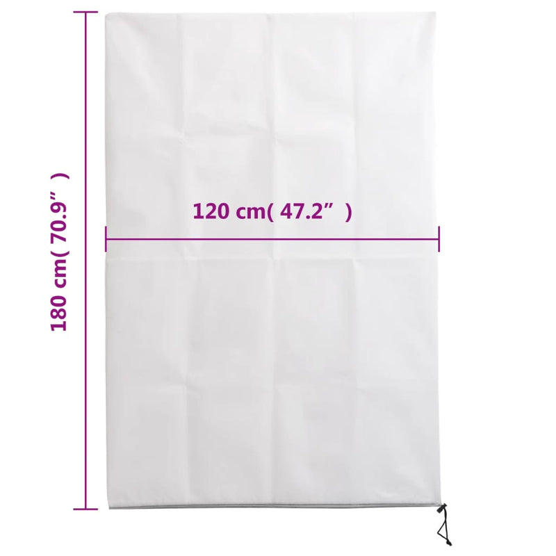 vidaXL 10 db növényvédő huzat cipzárral 70 g/m² 1,2x1,8 m