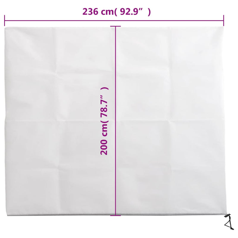 vidaXL 10 db növényvédő huzat cipzárral 70 g/m² 2,36 x 2 m