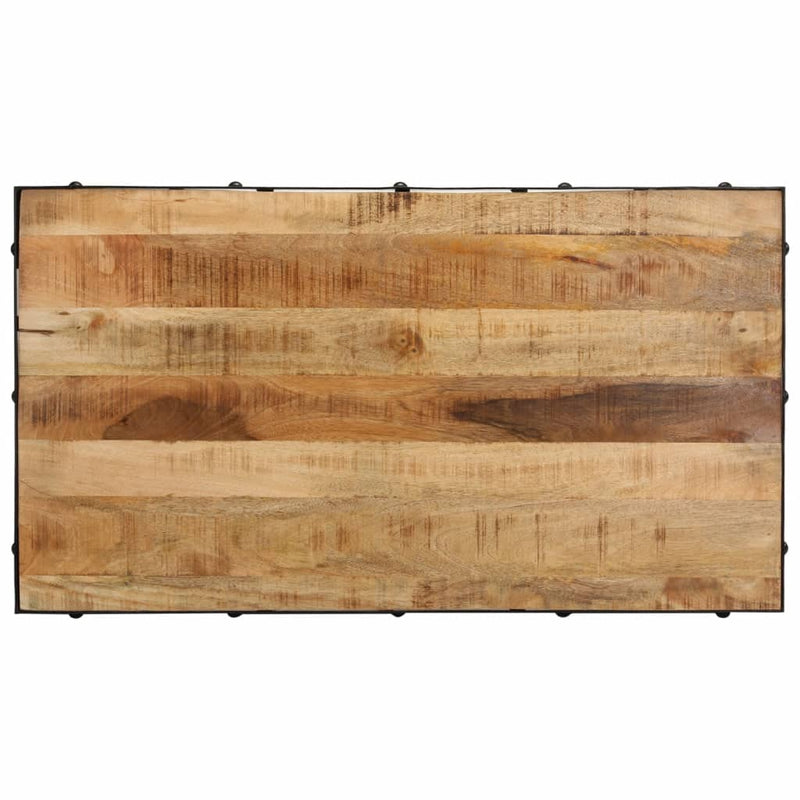 vidaXL tömör mangófa kerekes dohányzóasztal 100 x 55 x 26 cm