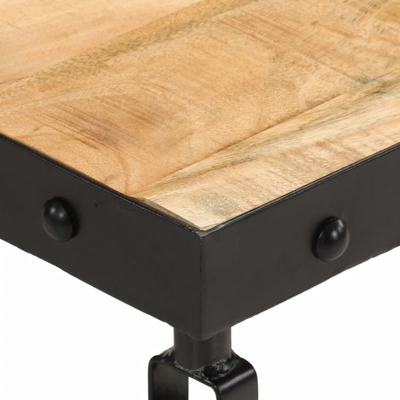 vidaXL tömör mangófa kerekes dohányzóasztal 100 x 55 x 26 cm