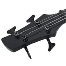 vidaXL fekete elektromos basszusgitár kezdőknek puhatokkal 4/4 46"