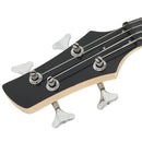 vidaXL kék-fekete elektromos basszusgitár kezdőknek tokkal 4/4 46"
