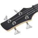 vidaXL barna-fekete elektromos basszusgitár kezdőknek tokkal 4/4 46"