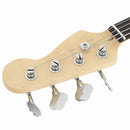 vidaXL barna és fehér elektromos basszusgitár kezdőknek tokkal 4/4 46"