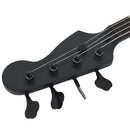 vidaXL fekete elektromos basszusgitár kezdőknek puhatokkal 4/4 46"