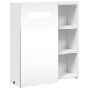 vidaXL fehér tükrös fürdőszobaszekrény LED-del 45 x 13 x 52 cm