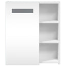 vidaXL fehér tükrös fürdőszobaszekrény LED-del 45 x 13 x 52 cm