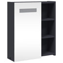 vidaXL szürke tükrös fürdőszobaszekrény LED-del 45 x 13 x 52 cm