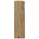 vidaXL tölgyszínű tükrös fürdőszobaszekrény LED-del 45 x 13 x 52 cm