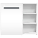 vidaXL fehér tükrös fürdőszobaszekrény LED-del 60 x 13 x 52 cm