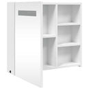 vidaXL fehér tükrös fürdőszobaszekrény LED-del 60 x 13 x 52 cm