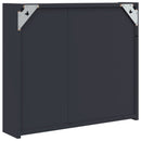 vidaXL szürke tükrös fürdőszobaszekrény LED-del 60 x 13 x 52 cm