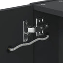 vidaXL fekete tükrös fürdőszobaszekrény LED-del 60 x 13 x 52 cm