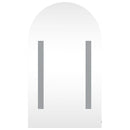 vidaXL fehér ívelt tükrös fürdőszobaszekrény LED-del 42 x 13 x 70 cm