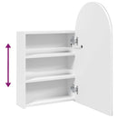 vidaXL fehér ívelt tükrös fürdőszobaszekrény LED-del 42 x 13 x 70 cm