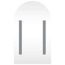 vidaXL szürke ívelt tükrös fürdőszobaszekrény LED-del 42 x 13 x 70 cm