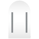 vidaXL fekete ívelt tükrös fürdőszobaszekrény LED-del 42 x 13 x 70 cm