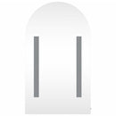 vidaXL tölgyszínű fürdőszobai ívelt tükörszekrény LED-del 42x13x70 cm