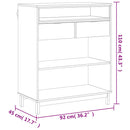 vidaXL FLAM tömör fenyőfa bárasztal 92 x 45 x 110 cm