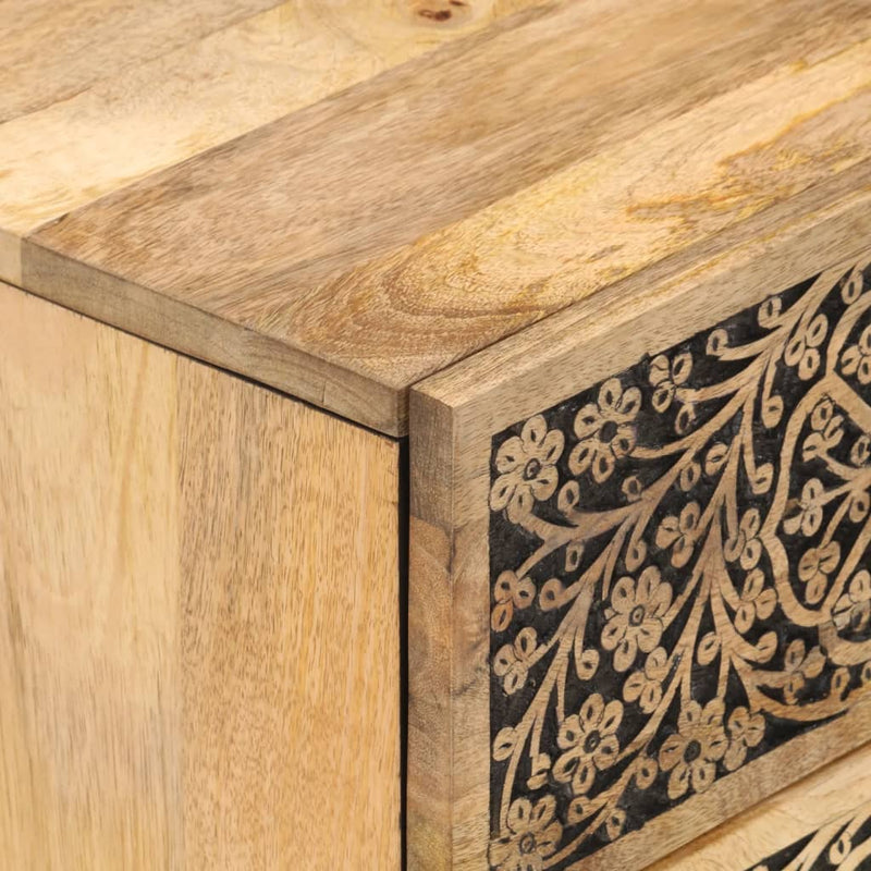 vidaXL 2 db tömör mangófa éjjeliszekrény 40 x 33 x 46 cm