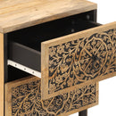 vidaXL 2 db tömör mangófa éjjeliszekrény 40 x 33 x 46 cm