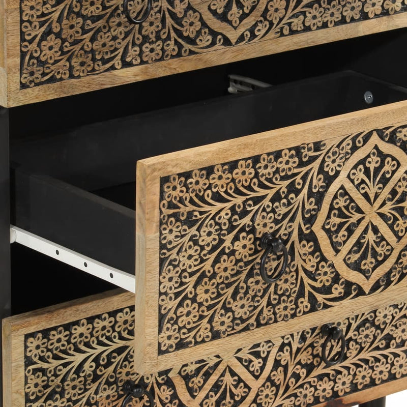 vidaXL tömör mangófa tálalószekrény 60 x 33 x 75 cm