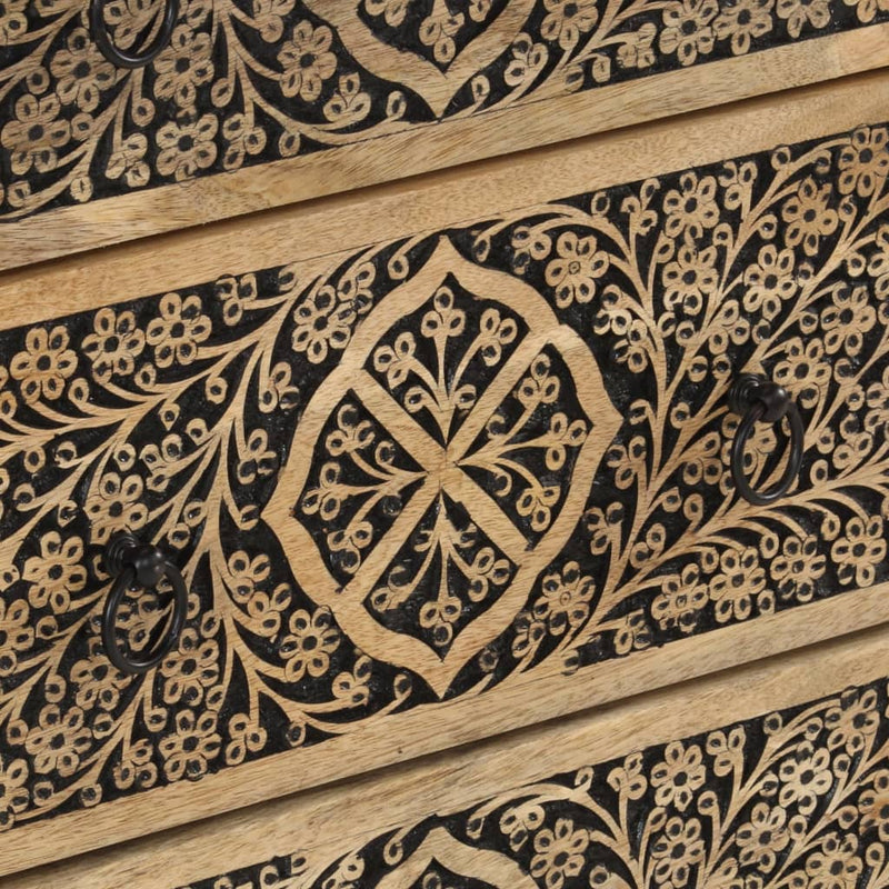 vidaXL tömör mangófa tálalószekrény 60 x 33 x 75 cm