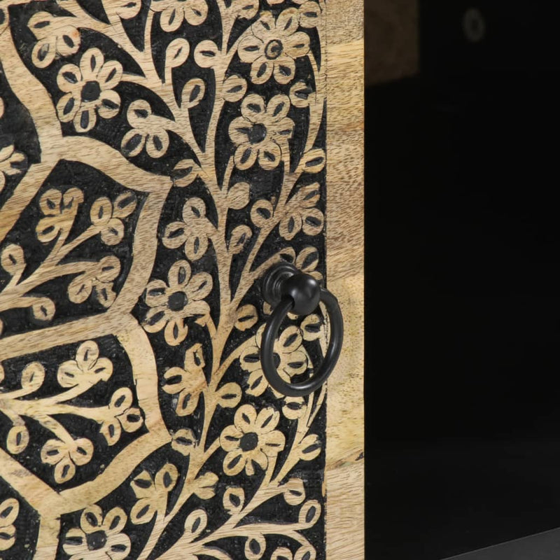 vidaXL tömör mangófa dohányzóasztal 80 x 50 x 40 cm