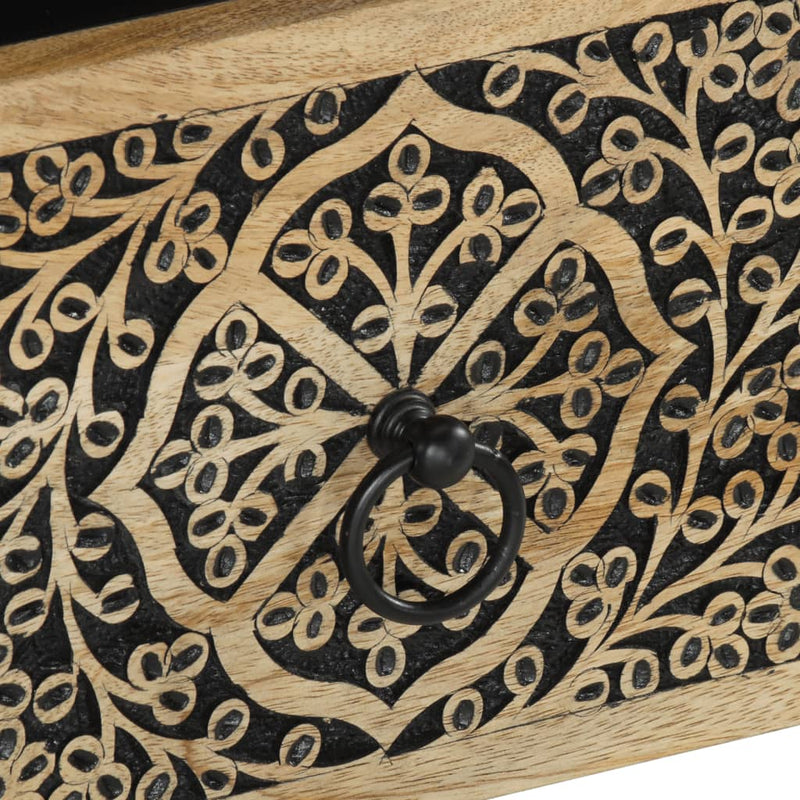 vidaXL 2 db tömör mangófa éjjeliszekrény 40 x 33 x 46 cm