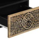 vidaXL 2 db tömör mangófa éjjeliszekrény 40 x 33 x 46 cm