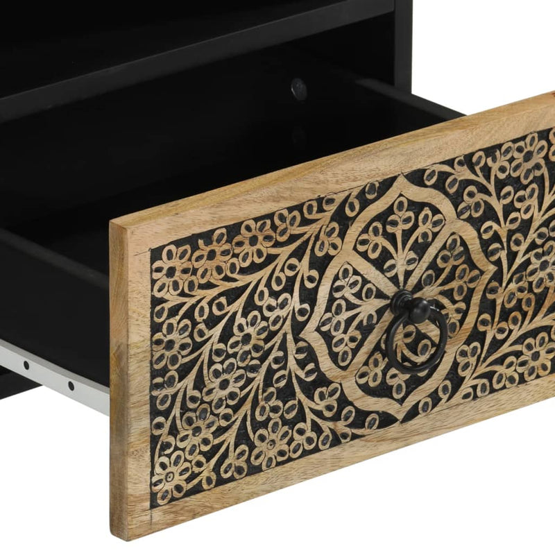 vidaXL 2 db tömör mangófa éjjeliszekrény 40 x 33 x 46 cm