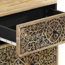 vidaXL tömör mangófa éjjeliszekrény 50 x 33 x 60 cm